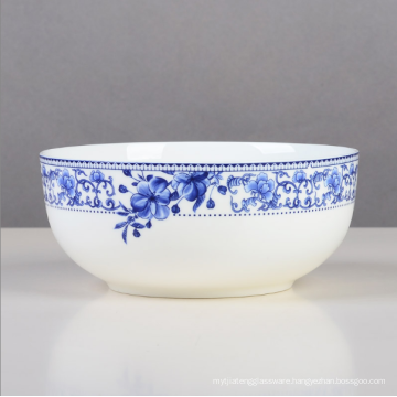 Blue Pattern 7'' porcelain Soup bowls ,Porcelain serving bowls for hotel and restanrant.